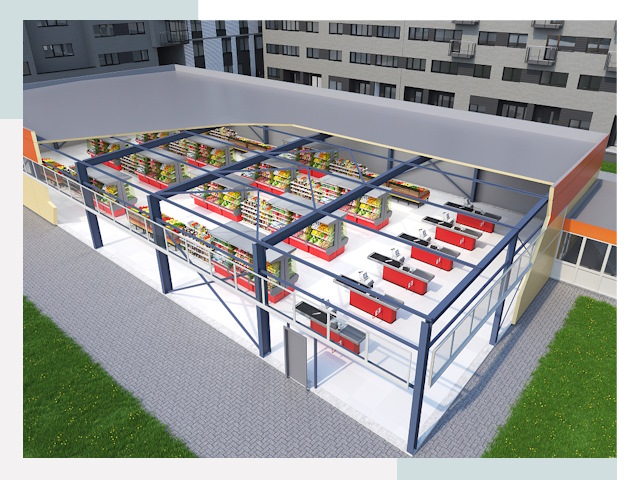 Строительство магазинов в Алапаевск от 642 руб. за м²