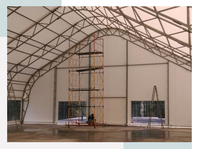 Шатровые ангары в Алапаевске