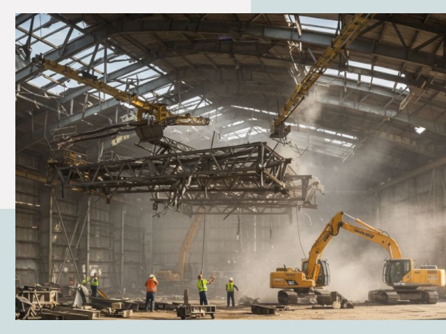 Демонтаж ангаров в Алапаевске от 642 руб. за м²